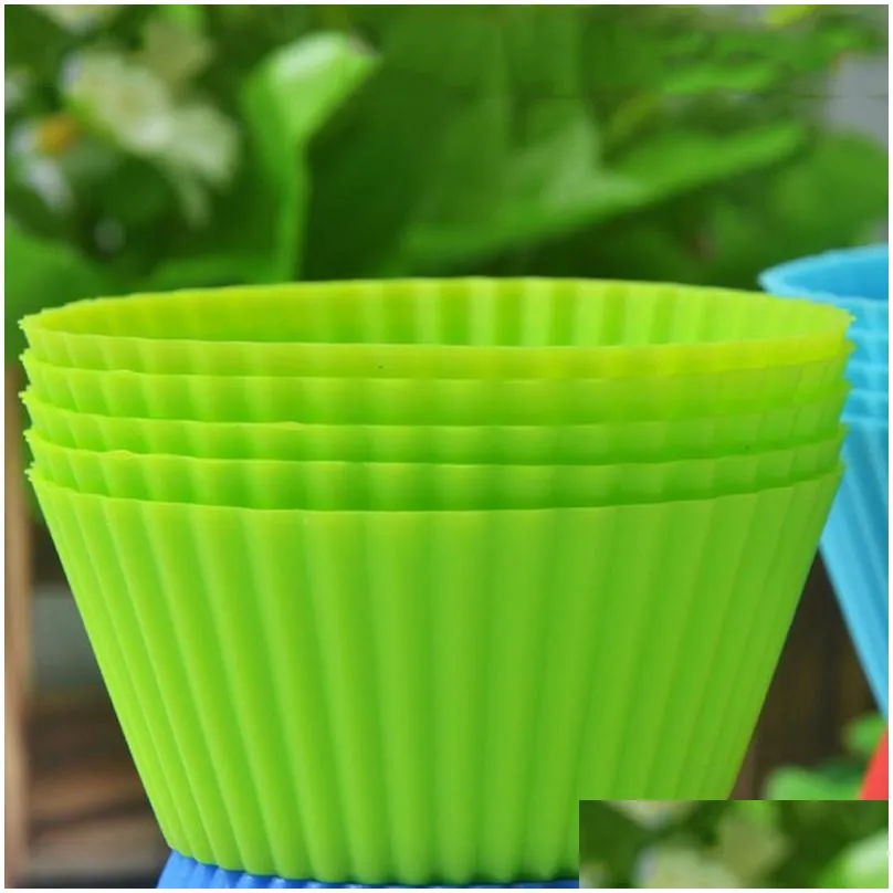 mold tray baking jumbo cookie mould baking molds 7cm silicone muffin cake cupcake cup cake mould case bakeware maker dh0227