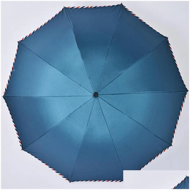 uv protection windproof umbrellas short handle straight solid color pongee umbrella women men sunny rainy umbrella customized dbc
