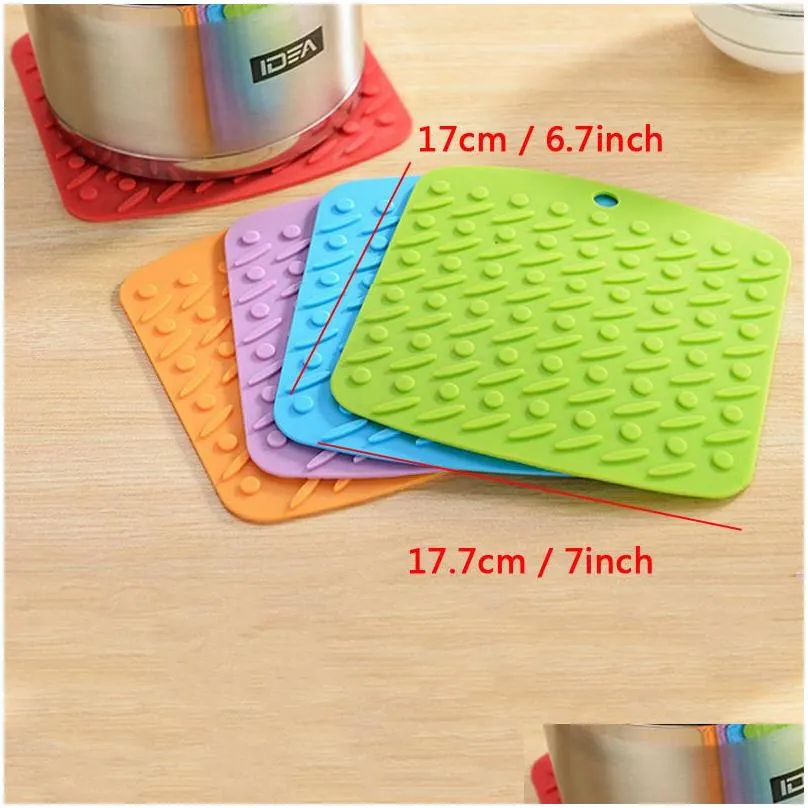 nonslip table mat insulation pad silicone mat thicken coaster bakeware oven mats placemat hanging bowl pot pad drain holder vt1758