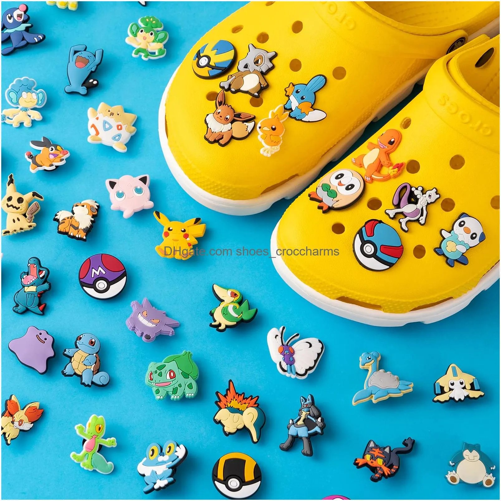 shoe decoration charms for clog sandals kawaii cartoon shoes pins for kids boy girl party gifts