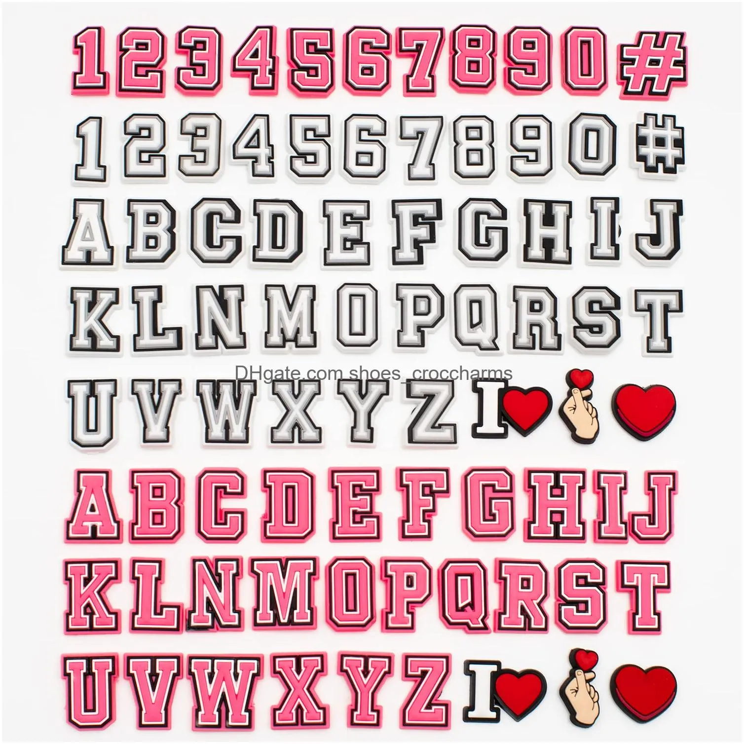 Croc charms numbers shop