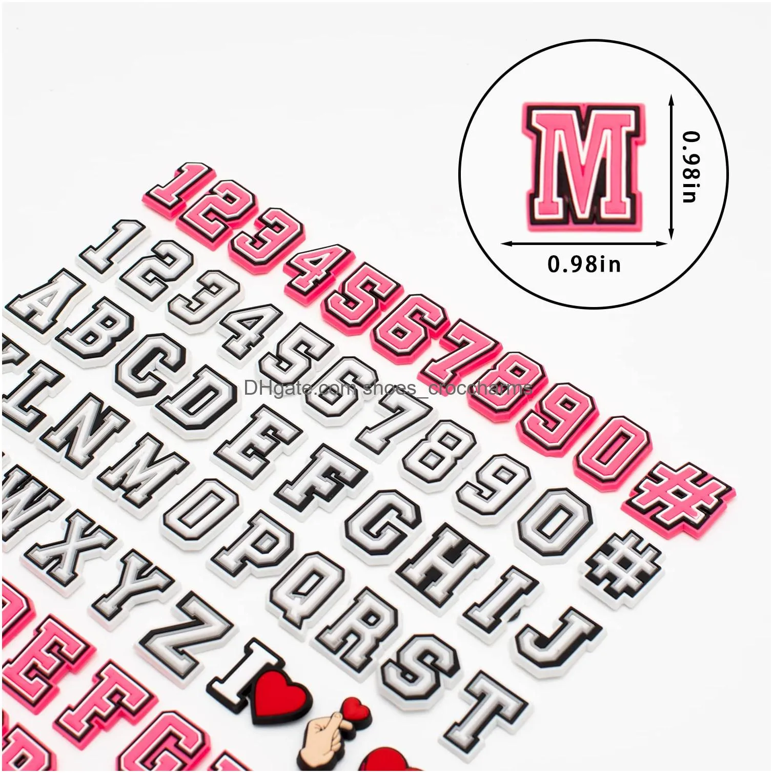 Charms Croc Letters And Numbers Pvc Letter Pack Number Shoes Clog Sandal  Bracelet Wristband Decoration For Teens Boys Girls Man Woma Otszp