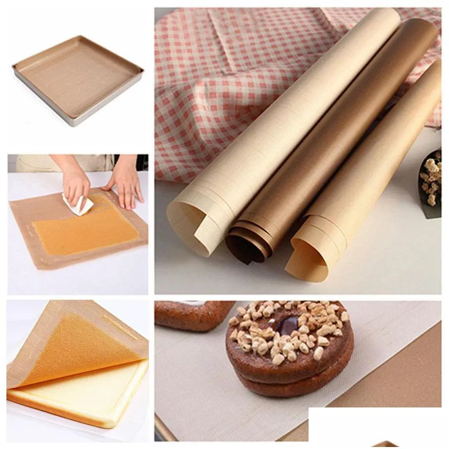 40x60cm 10pcs/set pastry baking oilpaper mat oilcloth nonstick high temperature resistant fabric cloth baking oven oil paper dh0579