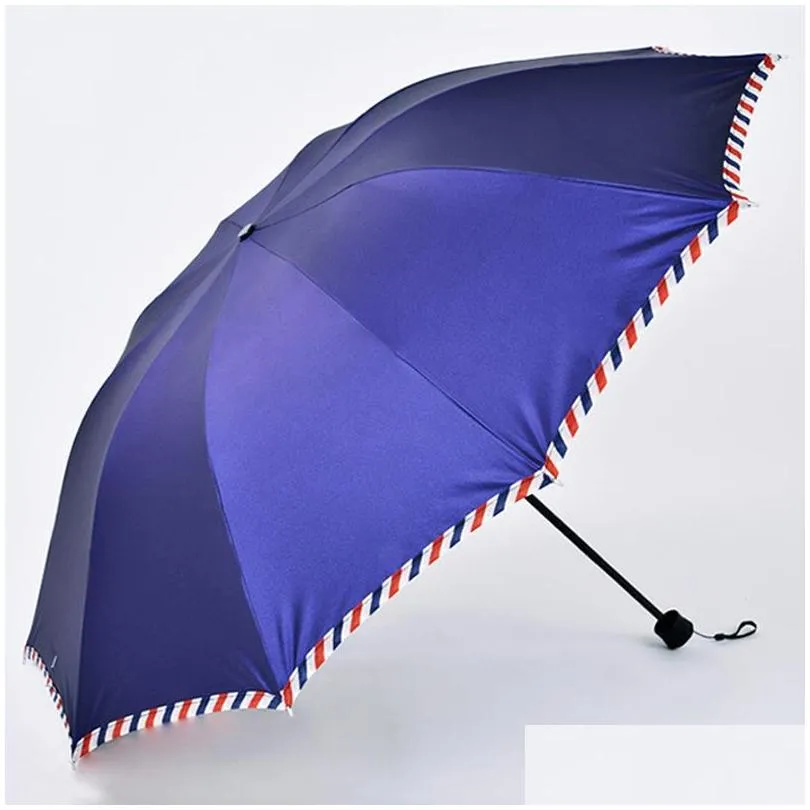 uv protection windproof umbrellas short handle straight solid color pongee umbrella women men sunny rainy umbrella customized dbc