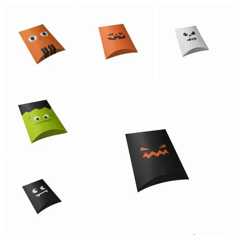 halloween gift wrap funny candy chocolate paper boxes party child festival gifts pillow carton cookie box packing decoration vtmtl0974