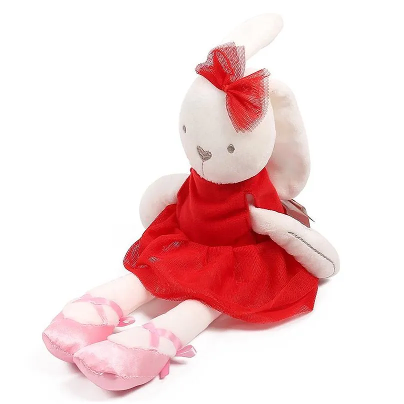 Stuffed & Plush Animals 42Cm Cute Rabbit Wear Cloth With Dress Plush Toy Stuffed Soft Animal Dolls Ballet For Baby Kids Birthday Gift Dhpja