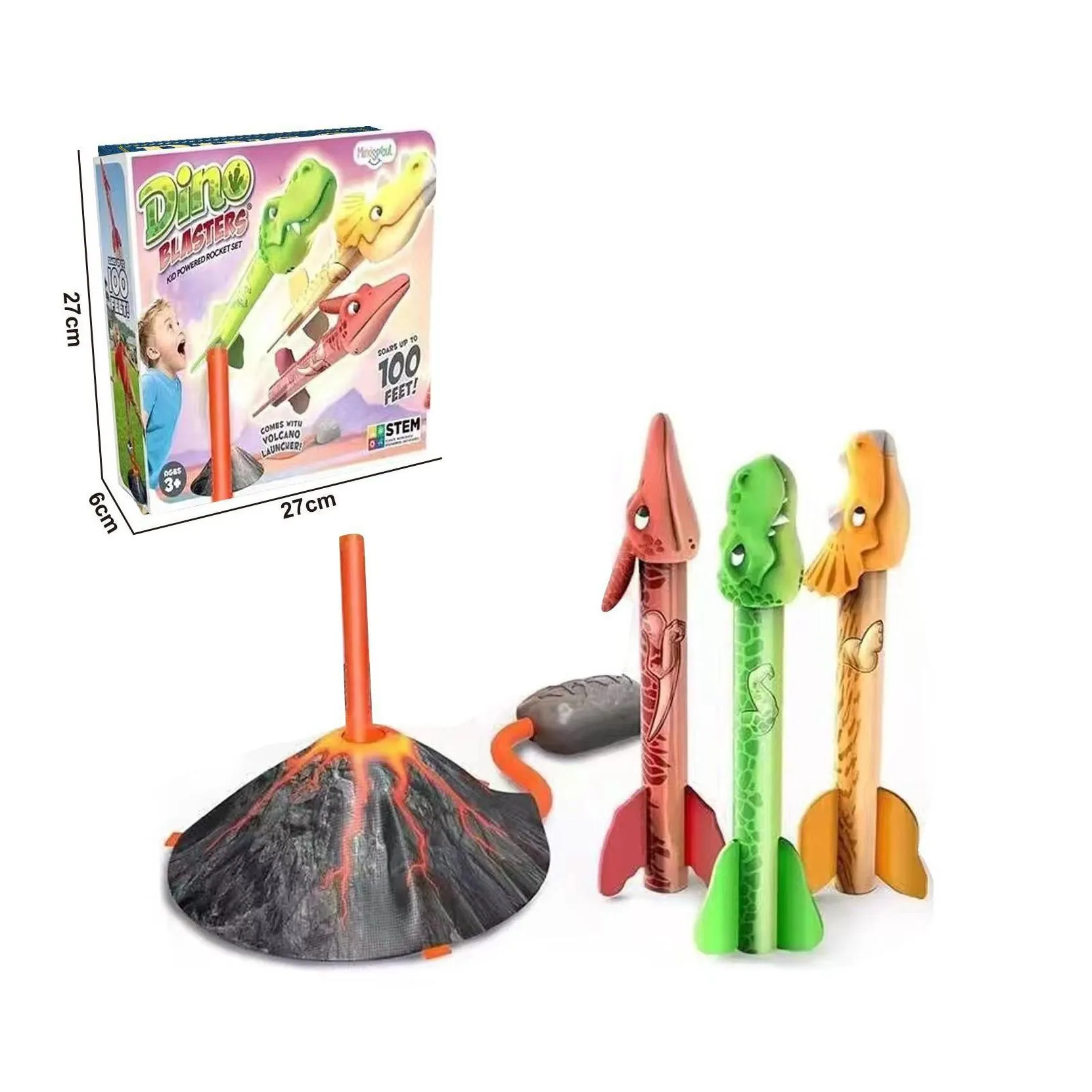 Sports Toys Sports Toys Dinosaurs Blasters Rocket Launcher For Kids Launch Up To 100 Feet Birthday Gift Outdoor Toy Game Drop Delivery Dhp0U