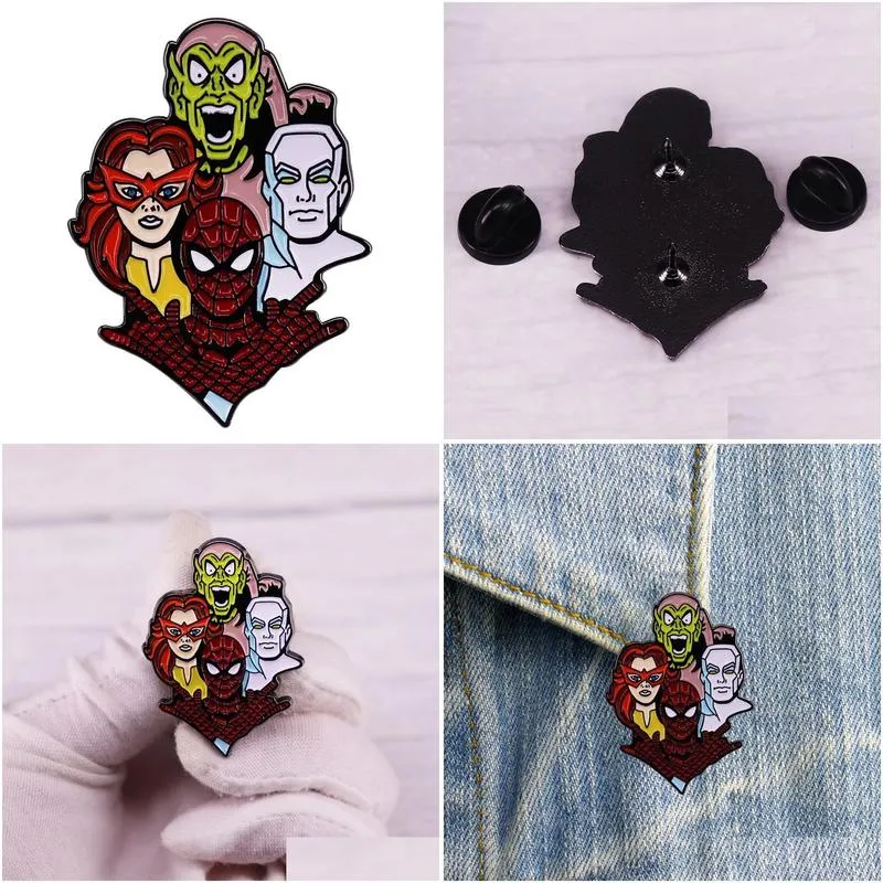 Cool Stuff Movie Enamel Pin Badge Decorative Clothes Badge Lapel Pins Hero Brooch Jewelry Briefcase Backpack Accessories