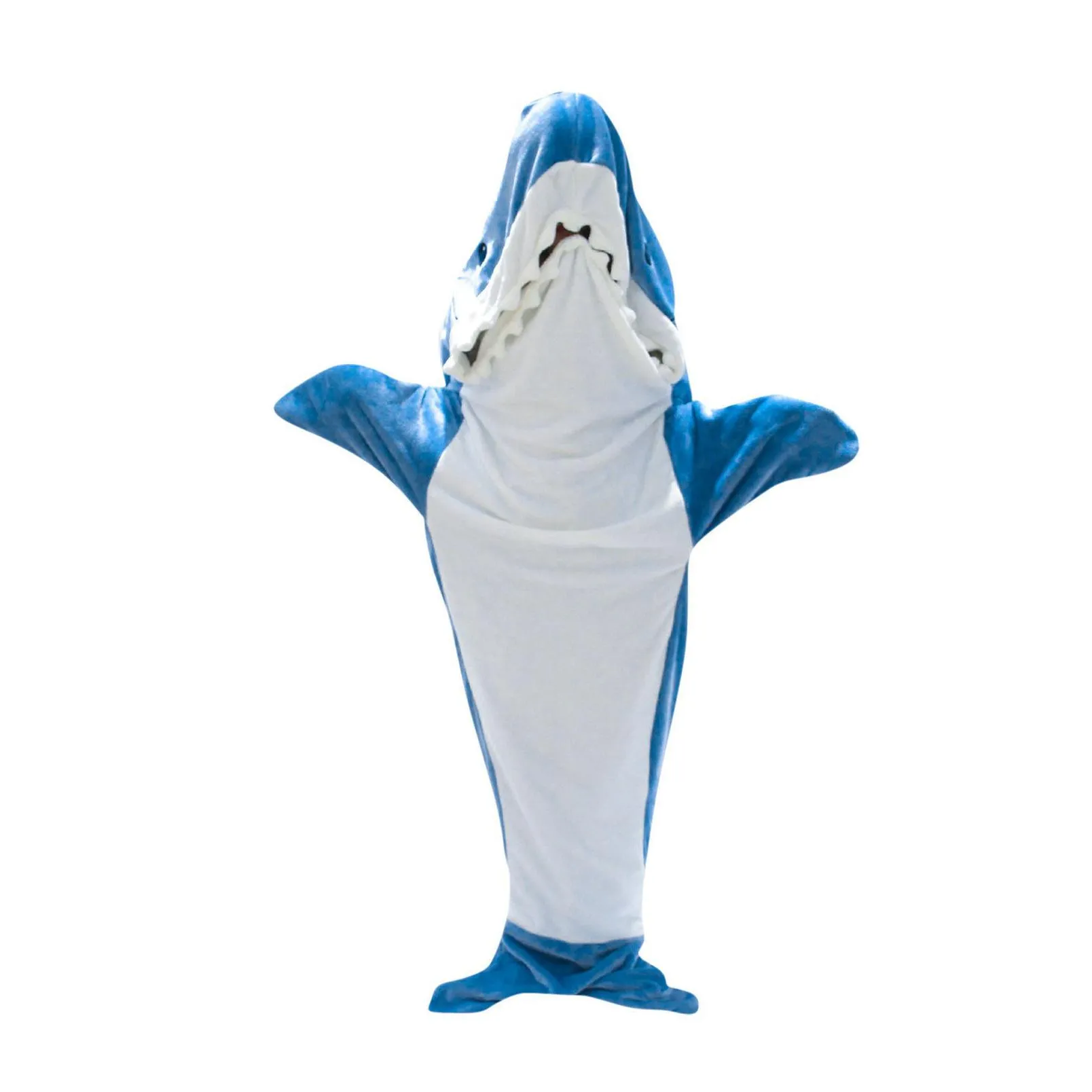 Blankets Blankets Soft Warm Shark Blanket For Adts With Hooded Design And Loose Jumpsuit 230809 Drop Delivery Home Garden Home Textile Dhnwy