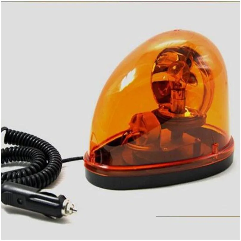 DC12V 10W Car Rotate warning beacon light with cigar lighter plug Police fire turck ambulance Green mailcoach Purple Emergency lights flash lamp bottom