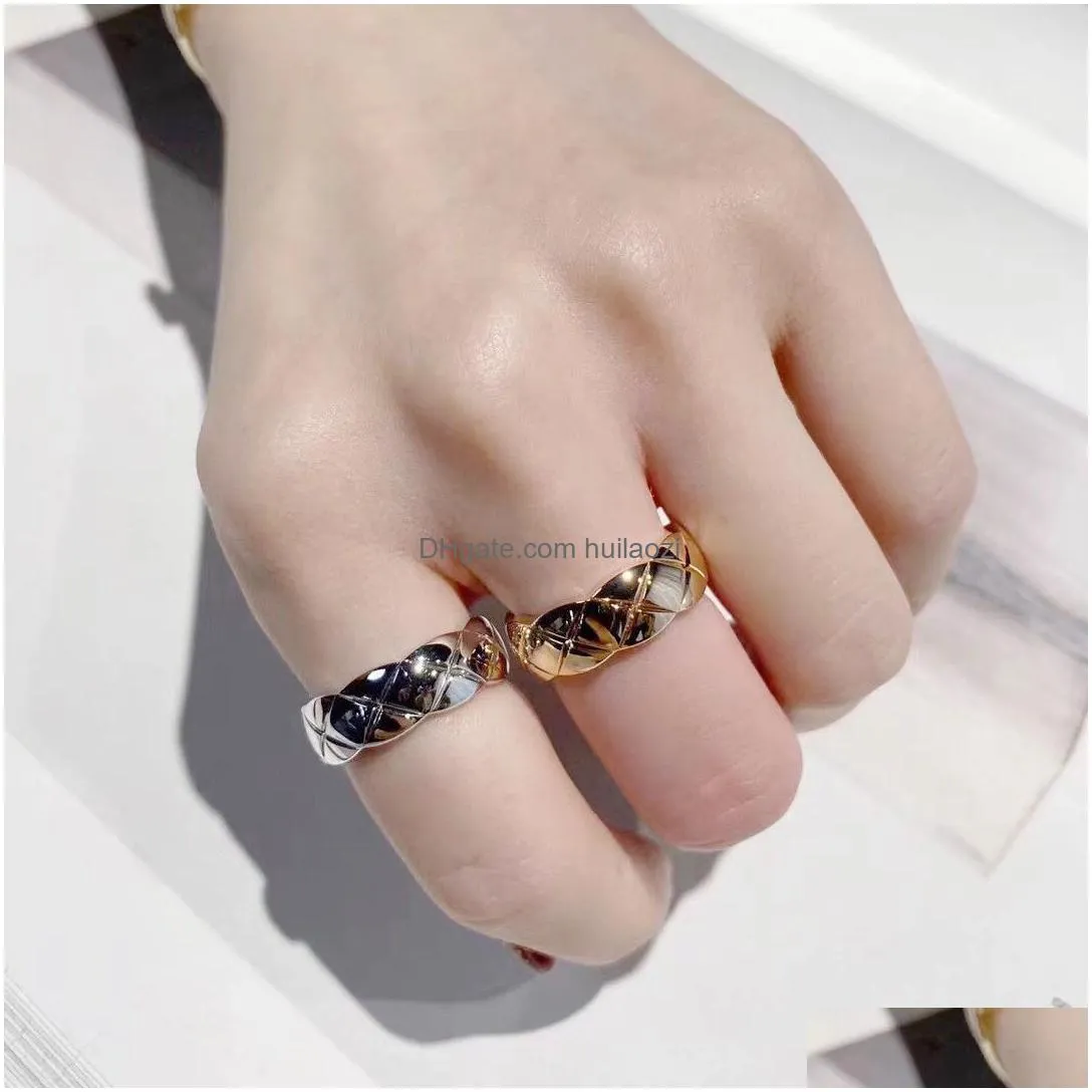 luxury designer ring diamond set diamond rings match pineapple pattern fashion design senior sense of personality gift wide and narrow version very