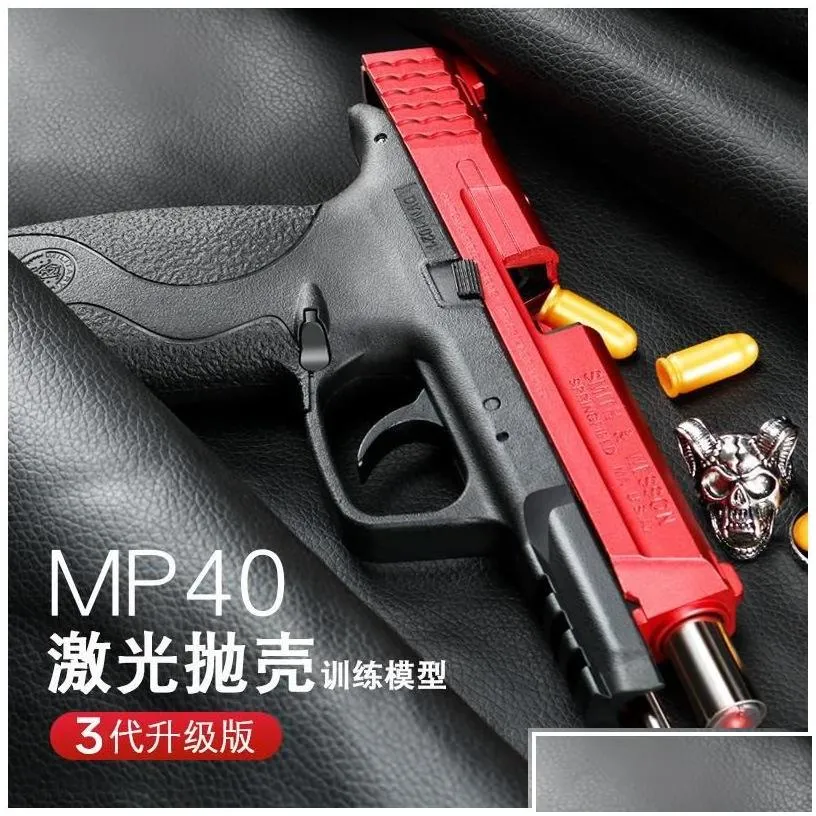 Gun Toys Gun Toys Mp40 Laser Blowback Toy Pistol Blaster Launcher For Adts Boys Outdoor Games Drop Delivery Gifts Toys Gifts Model Toy Dhp0N