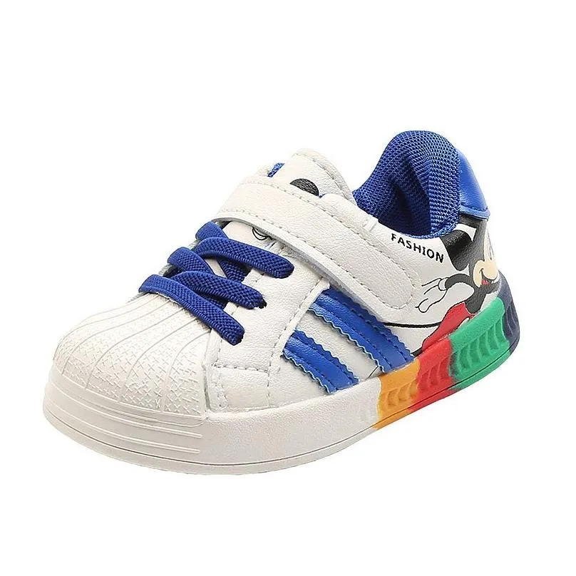 Sneakers Baby White Casual Shoes For Boy Girl Brand Children Sneaker Kids Sports Toddler Walking 0-3 Year Drop Delivery Baby, Kids Mat Dhxns