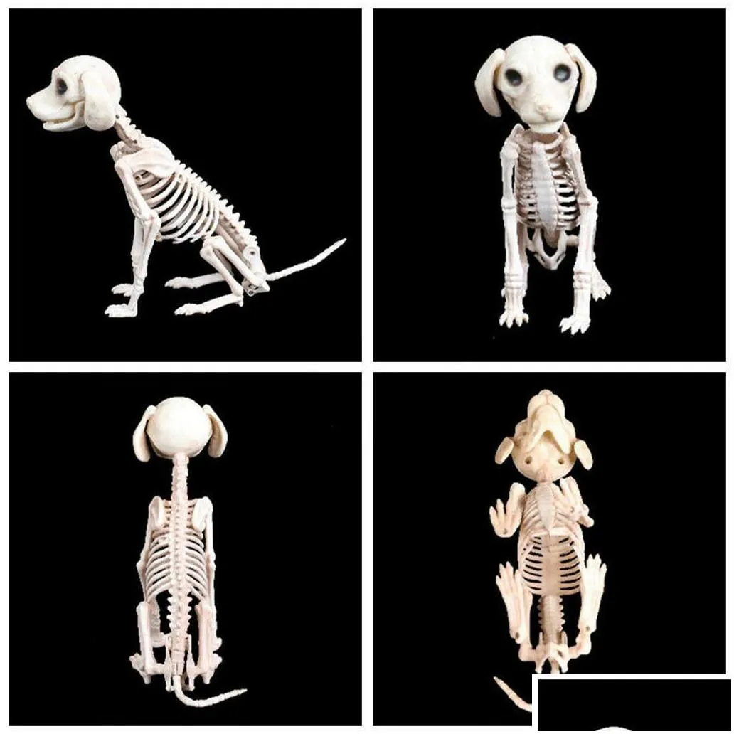 halloween skeleton dog prop animal bones party shop decoration horror skull props y201006