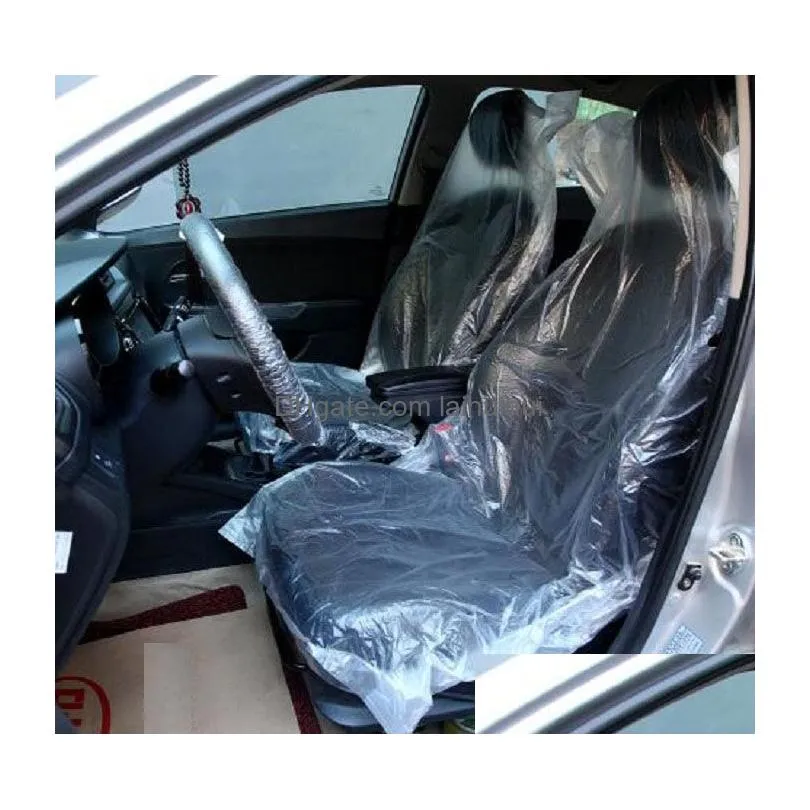 disposable car seat covers clear plastic universal waterproof anti-dust for repair pet etc