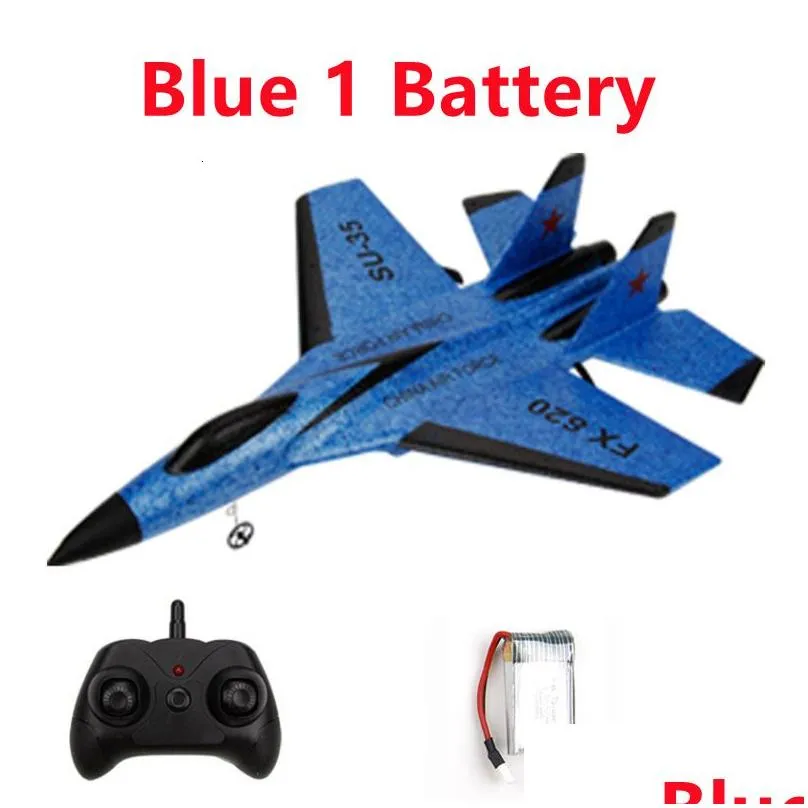 Electric/Rc Aircraft Electric Rc Aircraft Plane Su 35 With Led Lights Remote Control Flying Model Glider 2 4G Fighter Hobby Airplane E Dh4Vw