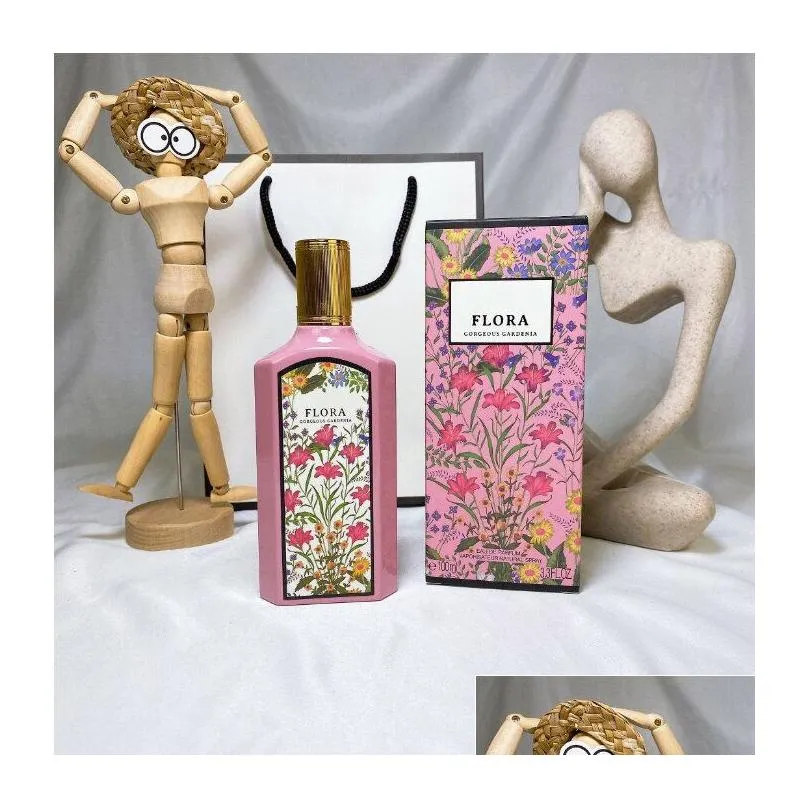 Flora Perfume 100ml Women Perfumes Eau De Parfum 3.3fl.oz Long Lasting Smell Blossom Fruit Flower EDT Lady Spray Fragrance Cologne Top Version Quality Fast
