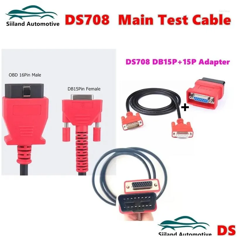 For Autel MaxiSYS DS708 Main Test OBDII Cable MS906/908/905/808 Adapter MS 908 PRO 16 Pin MS908 Scanner