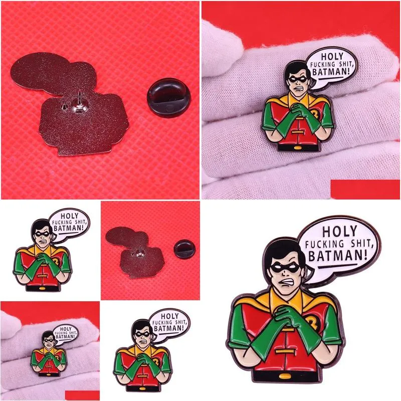 Robin cartoon brooch alloy enamel metal badge decoration pin collar pin anime accessories S1000
