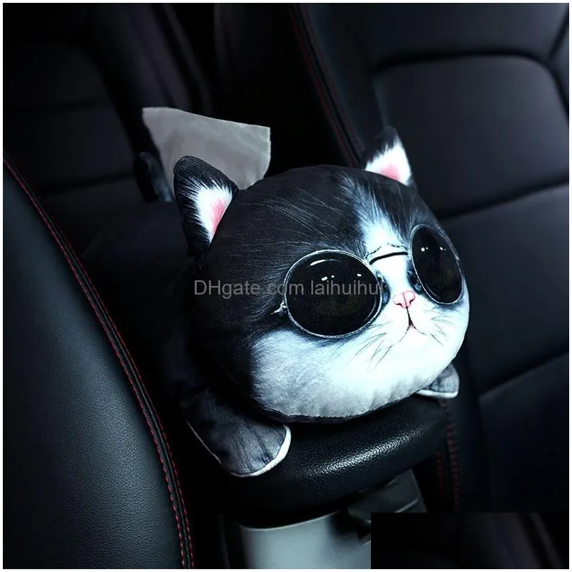 car tissue box accessories cute toon plush holder cover home decor paper styling y200328