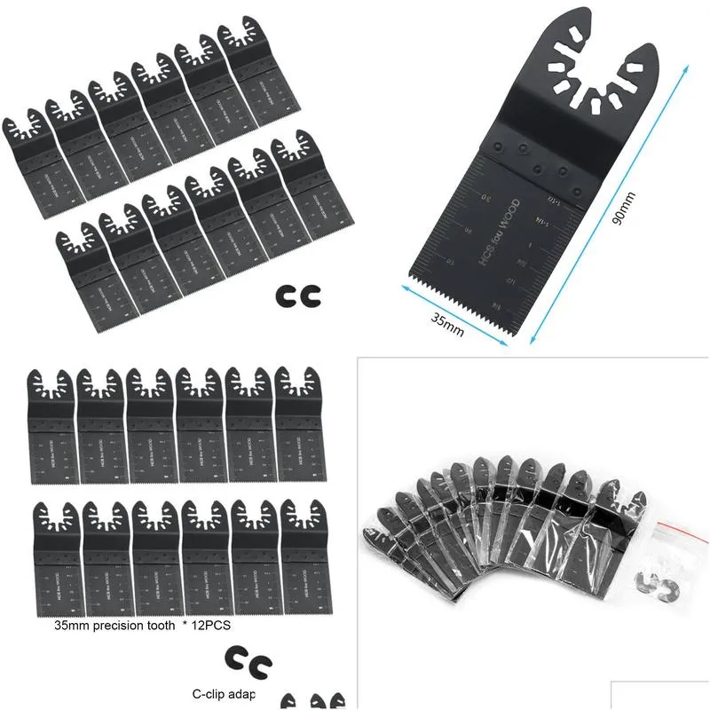 14PCS Tools Multi-Function Bi-metal Precision Saw Blade Oscillating Multitool for Renovator Power Cutting Multimaster Tools