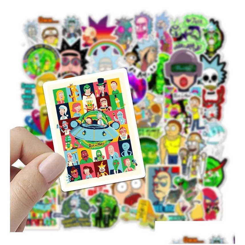 50pcs poster small waterproof skateboard stickers funny animation anime for notebook laptop bottle helmet car sticker pvc guitar diy