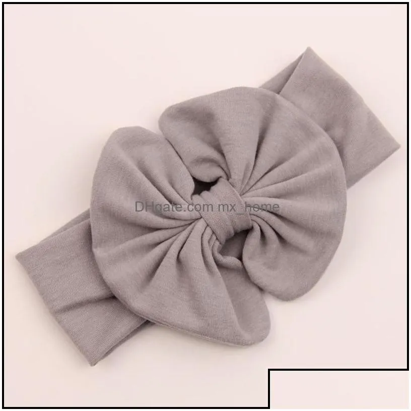 Hair Accessories Hair Accessories Kids Girls Big Bow Headwrap Band Baby Girl Cotton Headbands Infant Babies Fashion Hairbands Lovely C Dhsdz