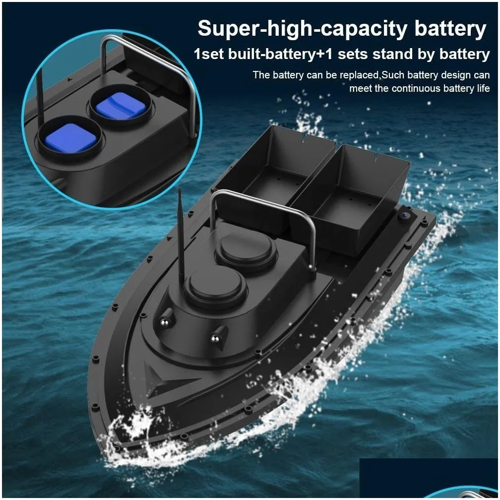 Electric/Rc Boats Electric Rc Boats D11 Fish Finder Fishing Bait Double Motors 1 5Kg Loading 500M Remote Control Fixed Speed With Batt Dhjgl