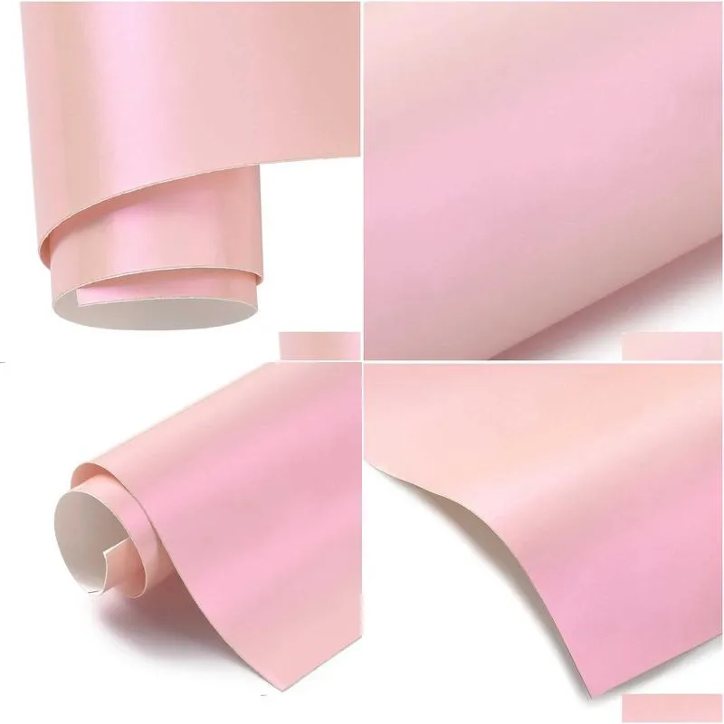 DIY Pink Car Body Films Vinyl Wrapping Sticker Decal Air Release Film Interior Decoration Accessories