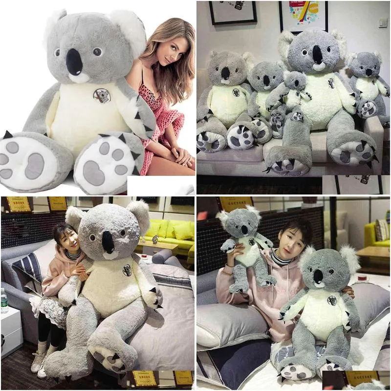 Plush Dolls 100-80Cm Big Nt Australia Koala Plush Toy Soft Stuffed Bear Doll Toys Kids Juguetes For Girls Birthday Gift 220119 Drop De Dheun