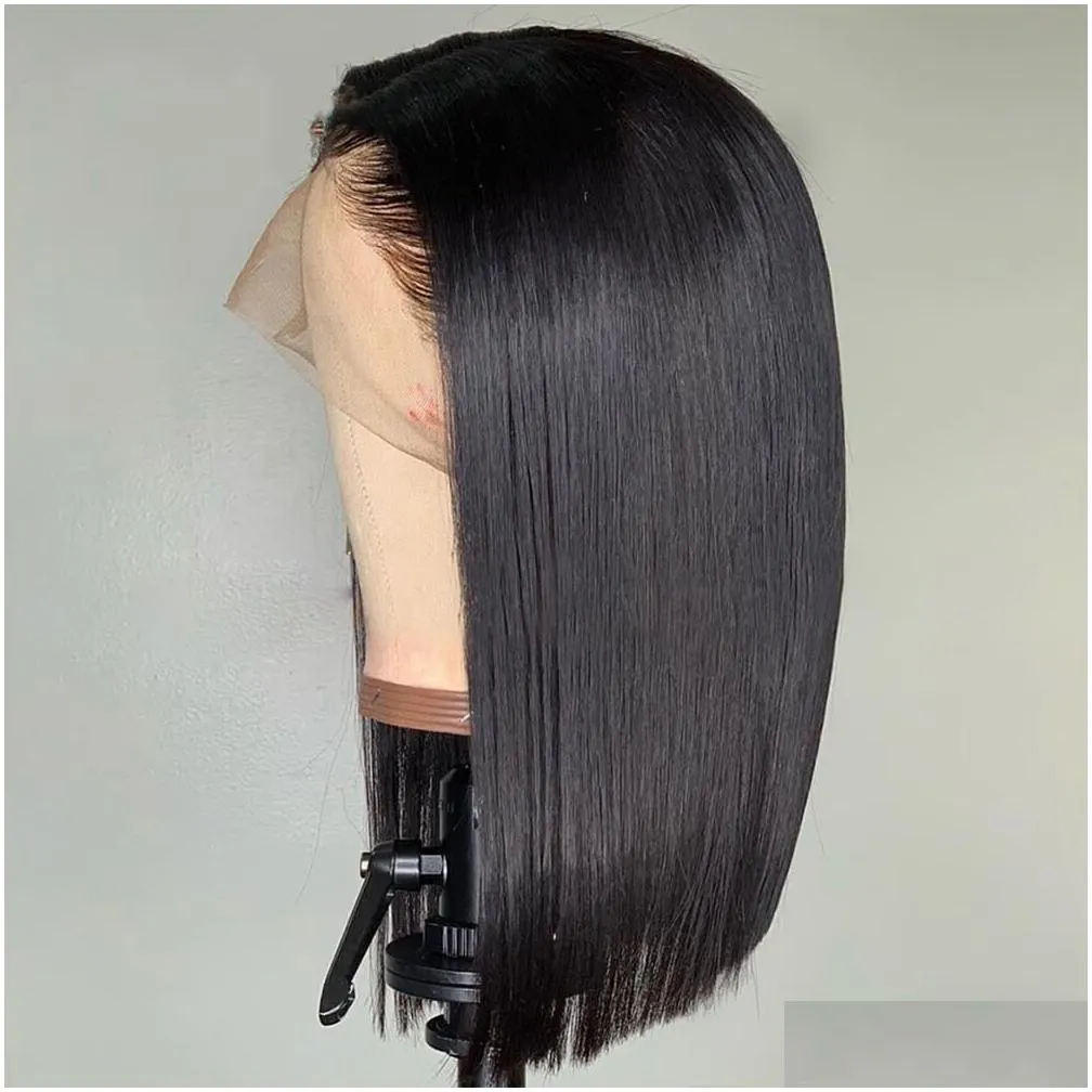 13x6 straight human hair lace front wigs black women deep parting wigs with baby hair pre plucked brazilian remy hair