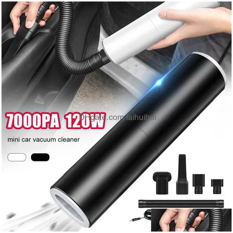 mini 7000pa 120w suction portable vacuum cleaner for car low noise handheld car vacuum for car home computer cleaning