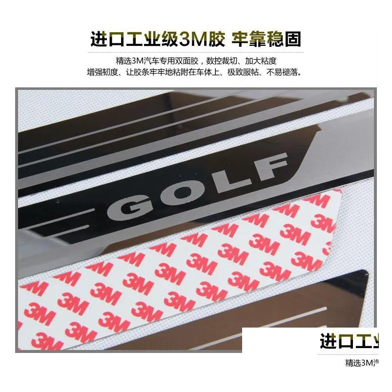 Ultra-thin Stainless Steel Scuff Plate Door Sill for Vw Golf 7 MK7 Golf 6 MK6 Welcome Pedal Threshold Car Accessories 2011-2015