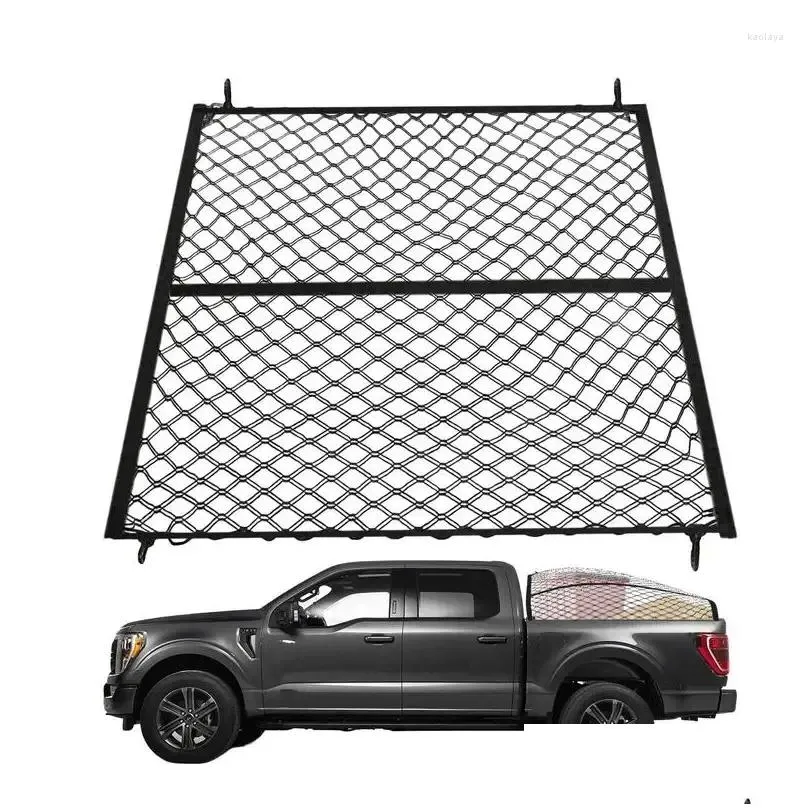 Car Organizer Truck Bed Cargo Net Upgraded 1.2 X 2m Auto Trunk Rear Elastic Mesh Holder Universal Fit For Suv