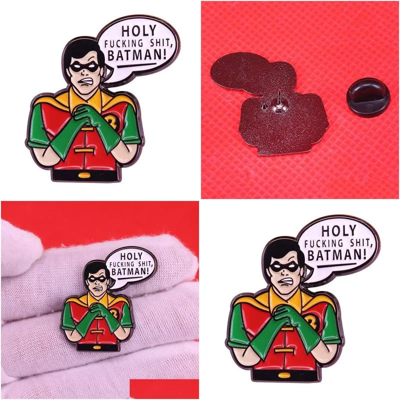 Robin cartoon brooch alloy enamel metal badge decoration pin collar pin anime accessories S1000