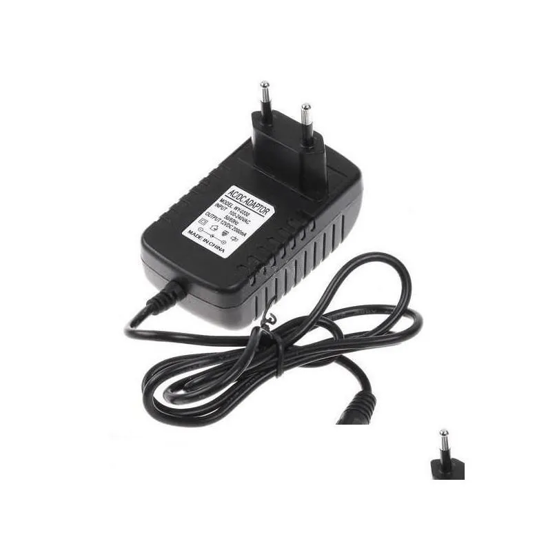 Tablet Pc Chargers Ac 100V-240V To Dc 12V 2A 5.5Mm X 2.5Mm Plug Converter Wall  Power Supply Adapter Eu Us Uk Au Drop Delivery