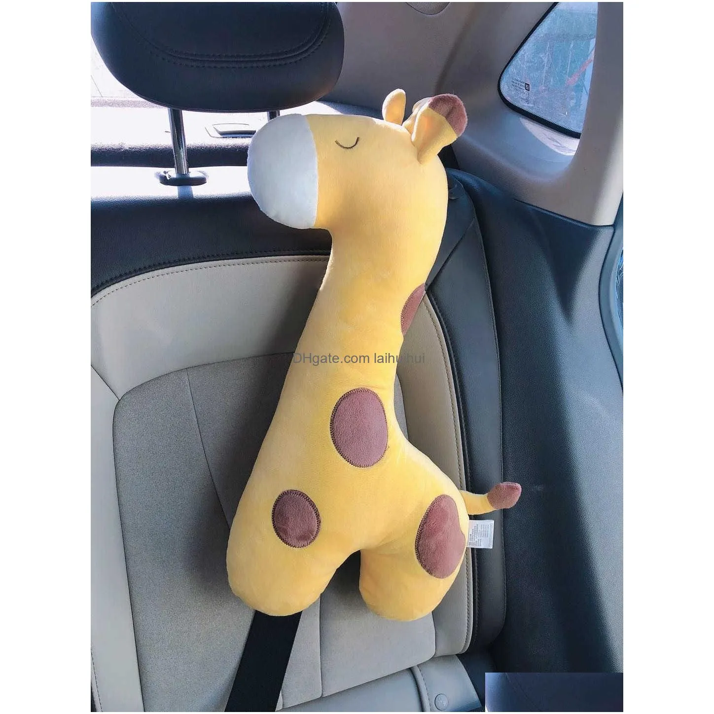 safety belts accessories 1 pc car giraffe seat belt pillow shoulder pads pillow neck cartoon throw pillow car seat belt shoulder pads seat belt cover