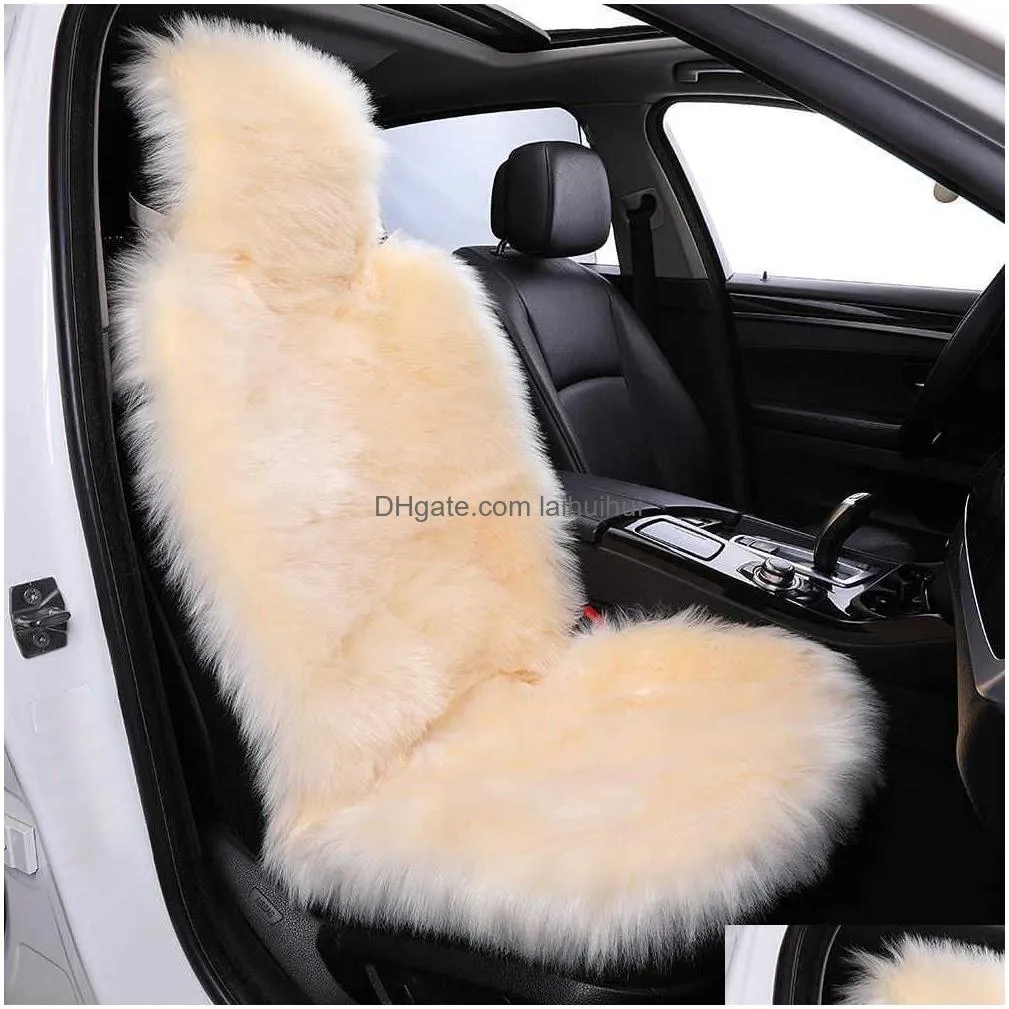 car seat covers winter warm car seat covers artificial plush cars cushion soft synthetic wool seats fit for auto truck suv van pink