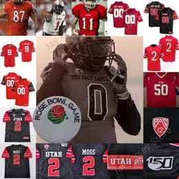 Custom 2022 Rose Bowl Utah Utes Football Jersey NCAA College R.J. Hubert Jaylon Glover Devaughn Vele Micah Bernard Connor O`Toole Karene Rei