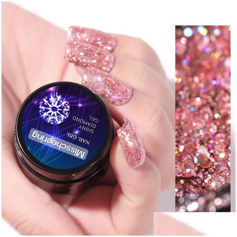 Shiny Glitter Nail Gel 5ml Polish Bright Diamond Hybrid Varnishes For Manicure Nail Art Gels