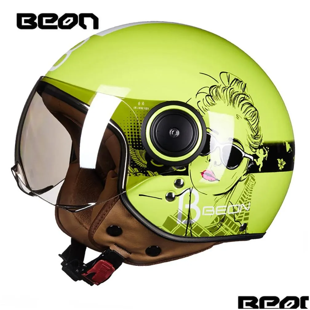 Motorcycle Helmet Chopper 3 4 Open Face Vintage Helmet Moto Casque Casco Capacete Men Women Scooter Motorbike