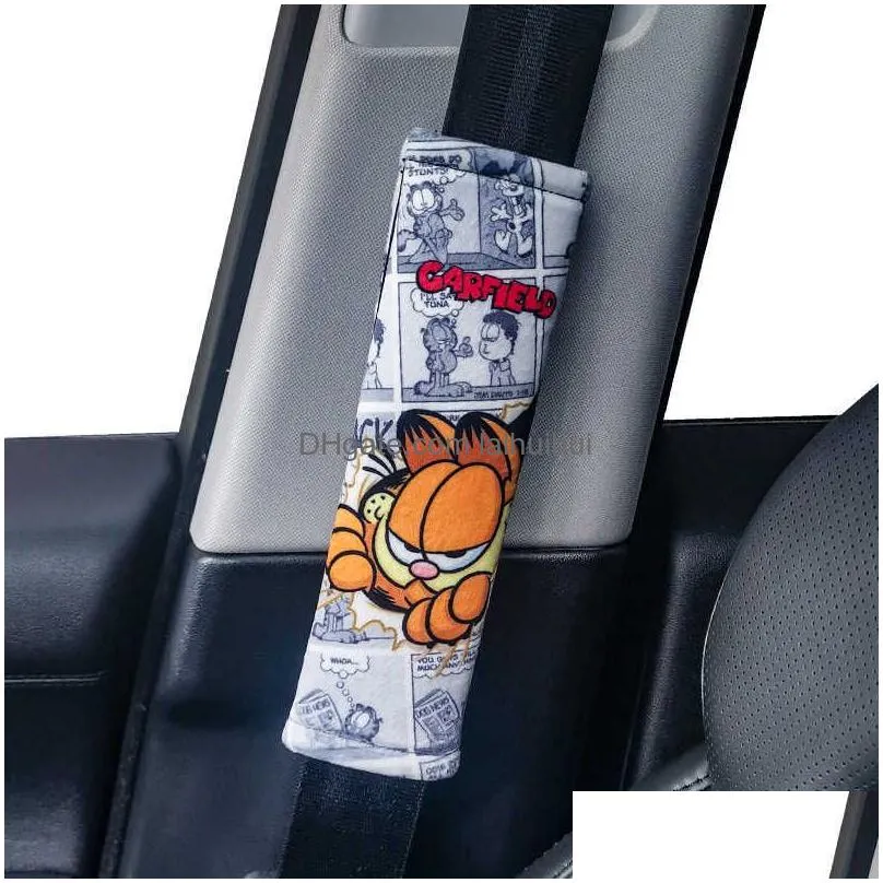 safety belts accessories 1pc cartoon seat belt cover car shoulder protector short plush car seat belts shoulder pad auto seat belt covers car accessories