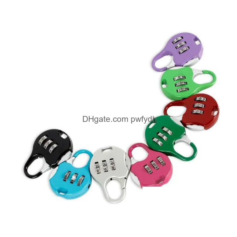 color mini padlock for backpack suitcase stationery password lock student children travel gym locker security metal cartoon