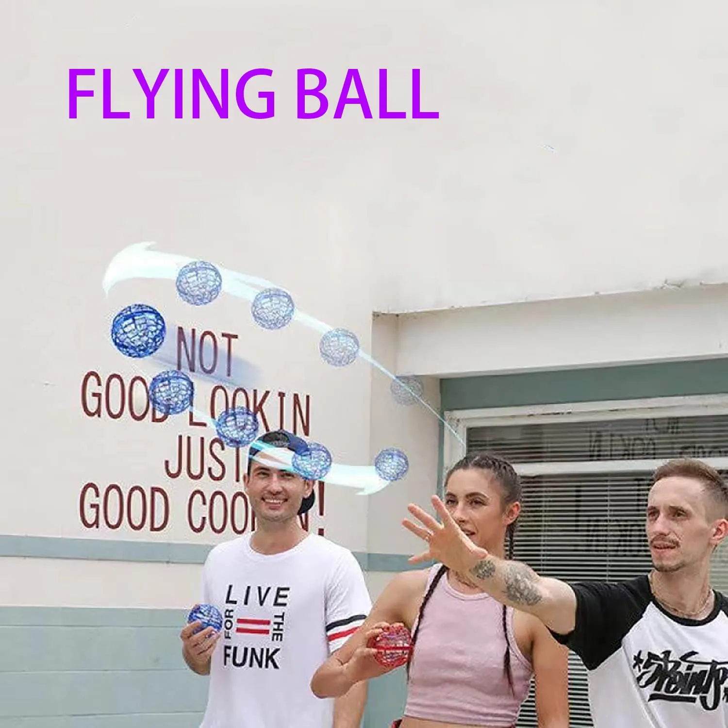 flying ball toys globe shape mini drone flying orb ball rgb lights spinner 360° rotating hover ball cool toy for kids adult magic flying toys outdoor indoor purple 