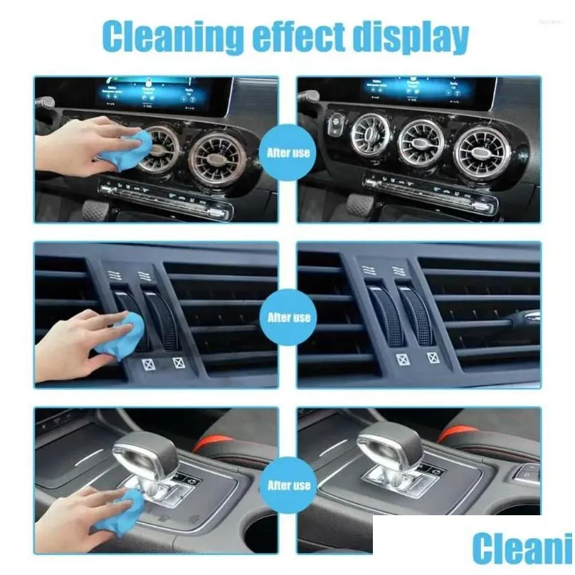 Car Wash Solutions 1-10PCS Interior Dust Cleaner Reusable Keyboard Gel Auto Air Vent Detail Removal Putty For