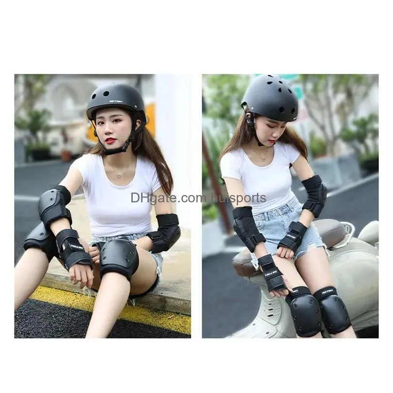 elbow knee pads professional sports roller skating protective gear knee elbow support wrist guard helmet set skateboard protector for kids adult