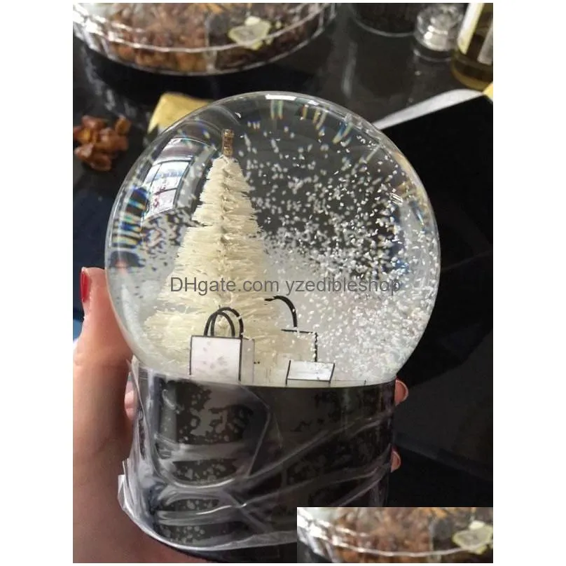 cclassics snow globe with christmas tree inside car decoration crystal ball special novelty christmas gift with gift box