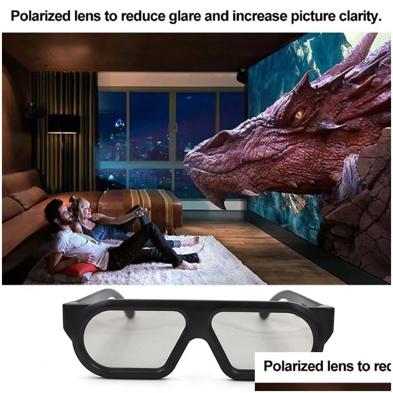 unisex 3d tv glasses women men polarized passive eyeglasses for real 3d cinemas for 3d cinema movie theatre eyewear l3