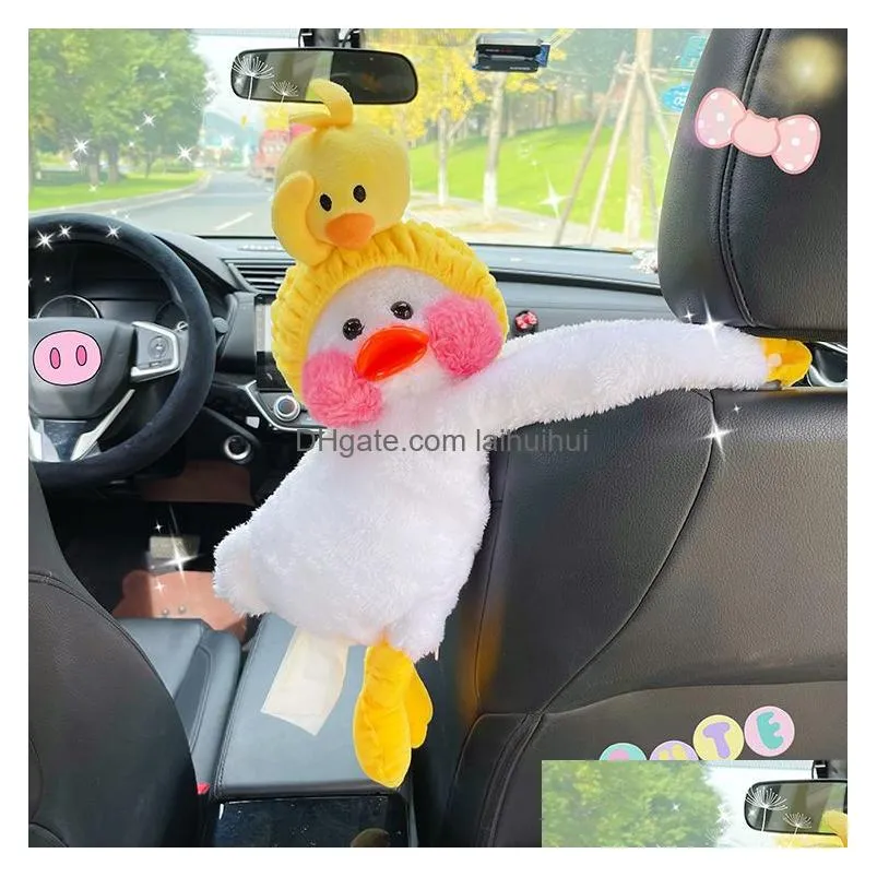 car tissue box pumping seat back hanging armrest creative toon cute net red interior supplies 220523