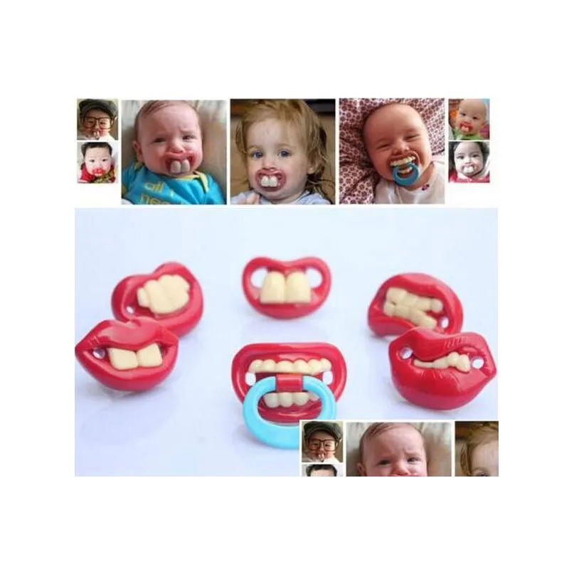 Hot sell Baby pacifier funny Cute Teeth Mustache Baby Boy Girl Infant Pacifier Orthodontic Dummy Beard Nipples Pacifiers safe